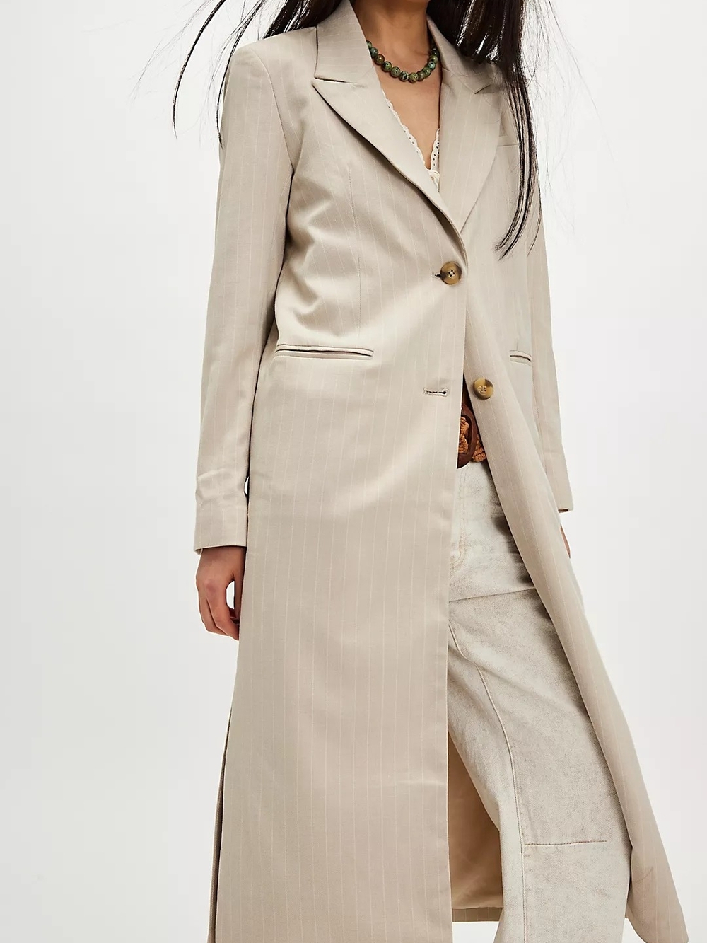 Free People 'Hailey' Duster in Sand